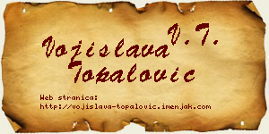 Vojislava Topalović vizit kartica